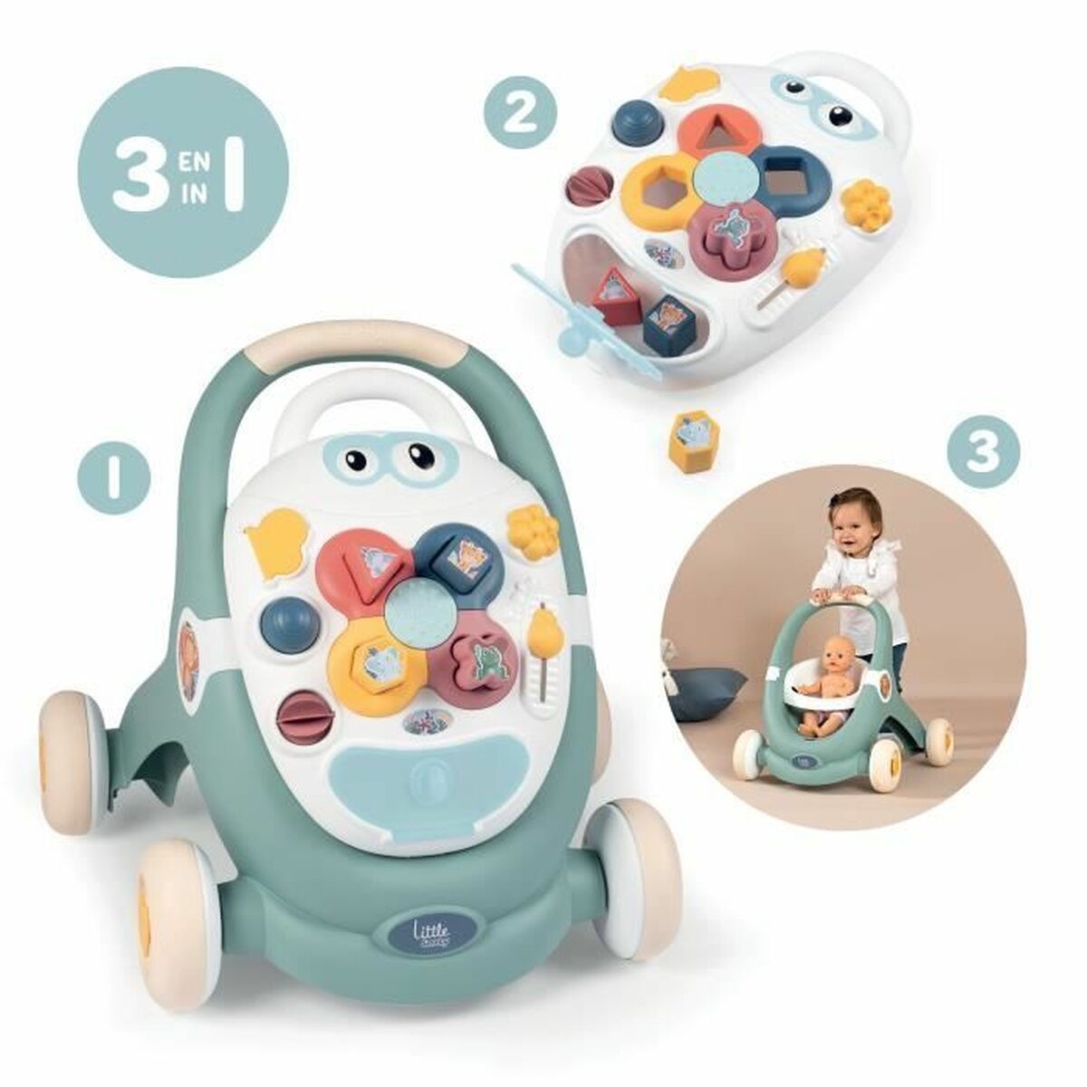 Looprek met wieltjes Smoby